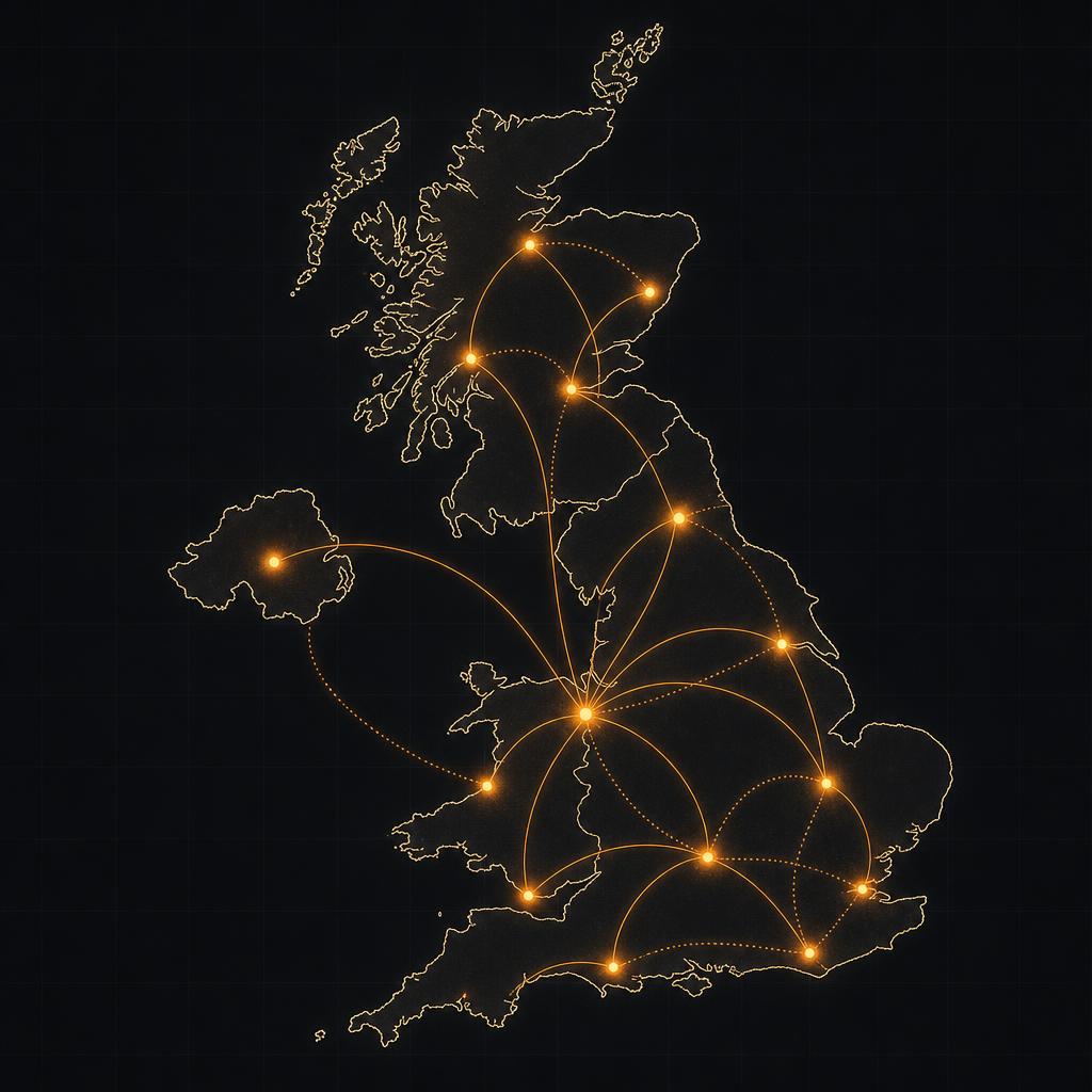 UK delivery coverage map